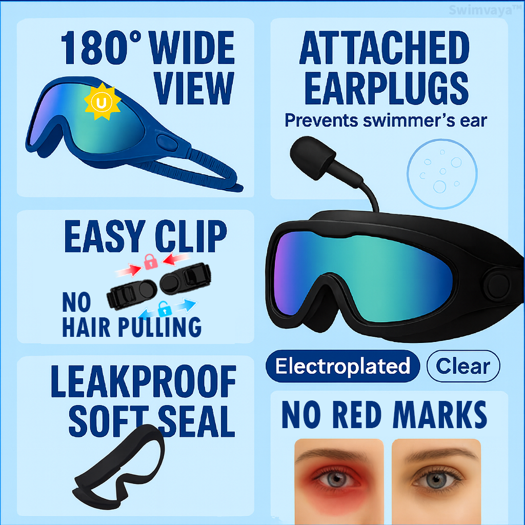 Swimvaya™ Wide Lens Swimming Goggles
